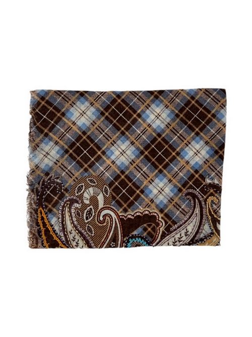 women's scarf brown and light blue wales Altea | 246049402