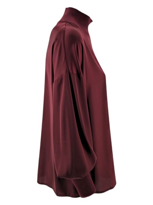 women's burgundy satin shirt D.EXTERIOR | 5971724