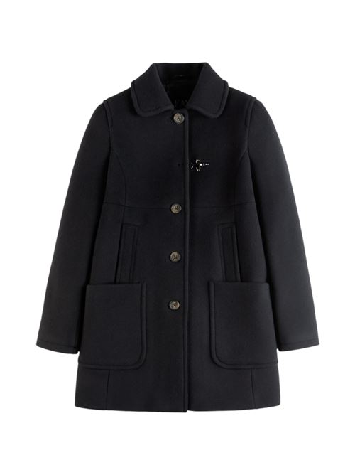 cappotto donna baby coat in panno nero Fay | NAW54493060WILB999