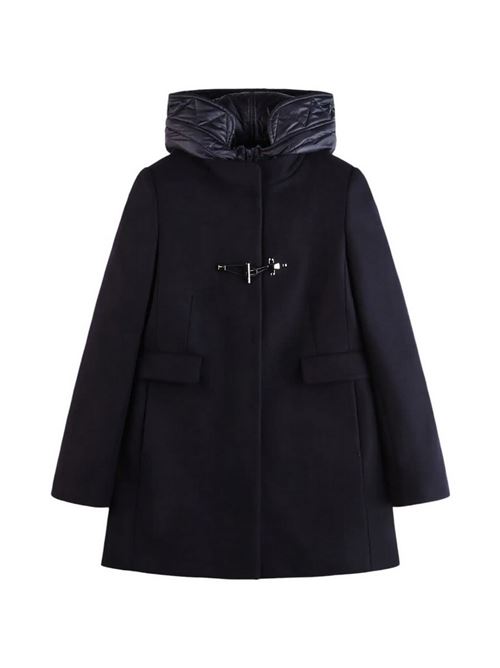 cappotto donna toggle coat blu in panno misto lana Fay | NAW59493430SGLU809