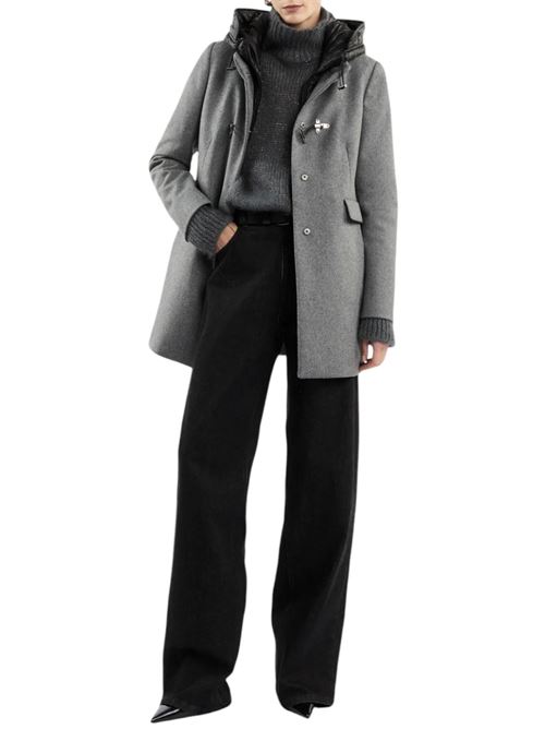 Cappotto donna Toggle Coat in Panno di Lana grigio Fay | NAW59493430UKMB600