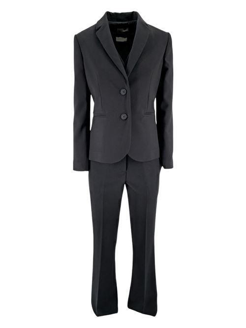 pantalone donna in gabardina nero Gnossienne | 3860-4178NERO