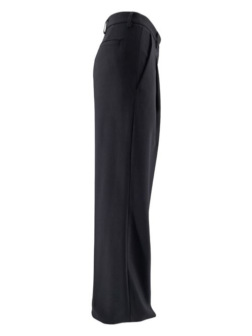 pantalone largo con pinces nero Gnossienne | 4023-4197NERO