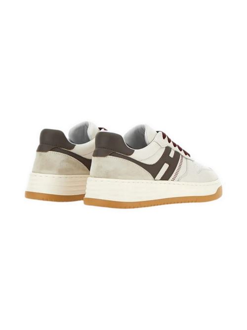 women's sneakers H630 ivory and brown Hogan | HXW6300EU50QDA0VBF