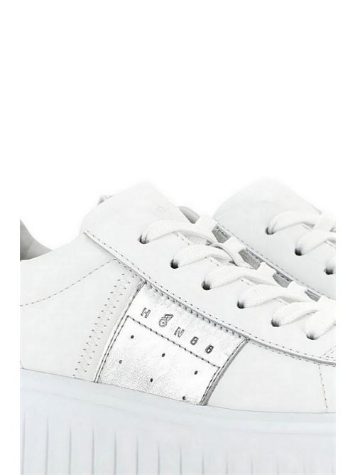 women's sneakers h-stripes silver and white Hogan | HXW6450FK5TRMW0351