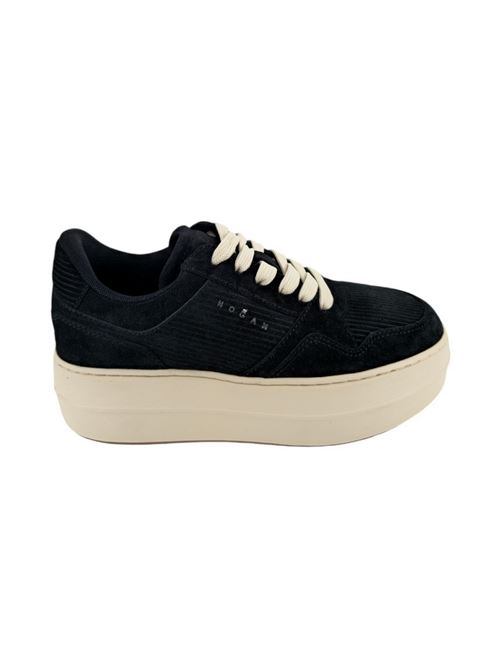 women's sneaker double cassette black Hogan | HXW6700FK8LTLPB999