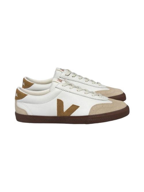sneakers donna volley bianco e cuoio Veja | V02003720