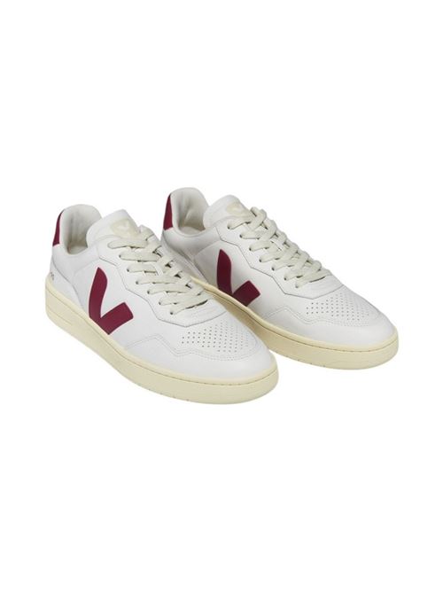 sneakers donna v90 bianco e bordeaux Veja | VD2003657