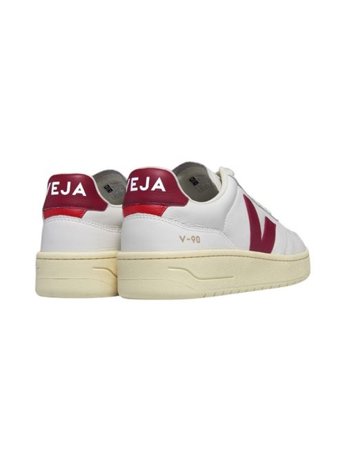 sneakers donna v90 bianco e bordeaux Veja | VD2003657