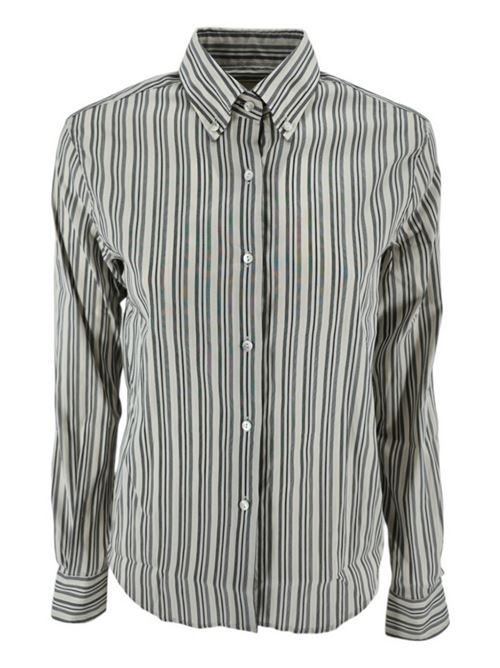 women's shirt white and gray striped pattern Xacus | MIA-75233001