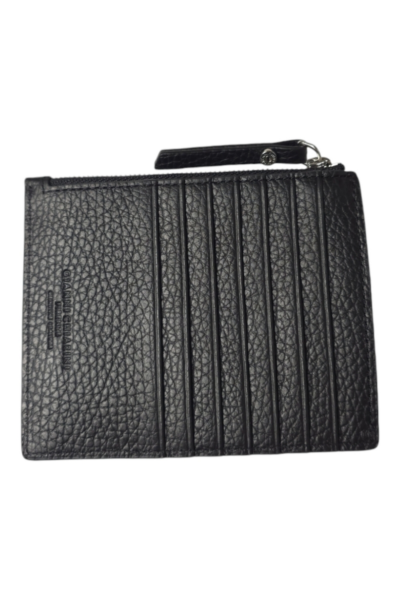 porta carte di credito donna in pelle nera Gianni Chiarini