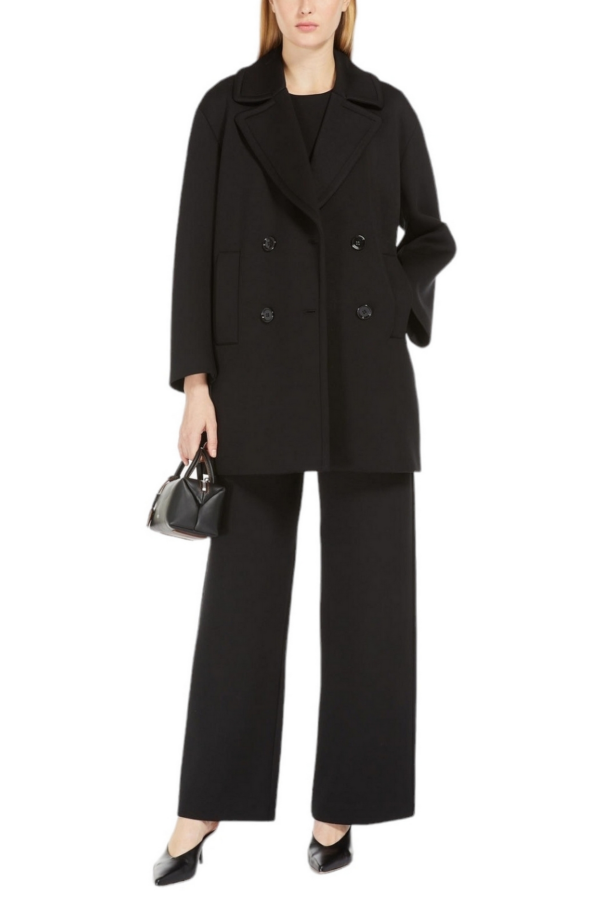 Max Mara Cappotti Neri WEEKEND MAX MARA Tevere Single-Breasted